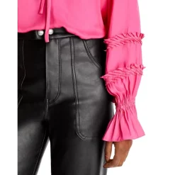 Best Pirce ⌛ Ramy Brook Maty Balloon Sleeve Top - 100% Exclusive Bright Pink 🤩 -US Ramy Brook Sales 2022 unnamed file 132