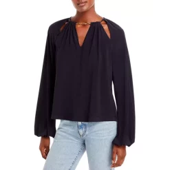 Cheap 🥰 Ramy Brook Varinda Cut Out Hardware Top Black 💯