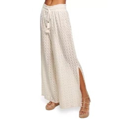 Deals 🧨 Ramy Brook Glora Crocheted Cover-Up Pants White Zigzag 👏