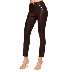 Cheap 👏 Ramy Brook Helena 🧥 Coated High Rise Ankle Skinny 👖 Jeans In Black 😀