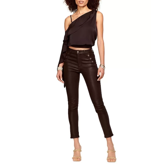 Cheap 👏 Ramy Brook Helena 🧥 Coated High Rise Ankle Skinny 👖 Jeans In Black 😀 4 Cheap 👏 Ramy Brook Helena 🧥 Coated High Rise Ankle Skinny 👖 Jeans In Black 😀 - Image 4