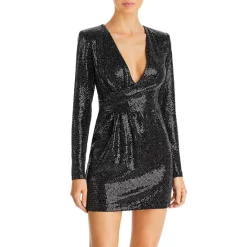 Brand new 🔔 Ramy Brook Esme Chainmail Mini 👗 Dress Black 🤩