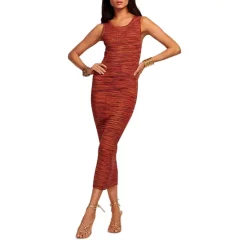 Outlet โ๏ธ Ramy Brook Thorne Knit Maxi ๐ Dress Cinnamon Combo ๐งจ