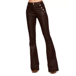 Hot Sale 🎉 Ramy Brook Helena 🧥 Coated High Rise Flare 👖 Jeans In Black 🔥