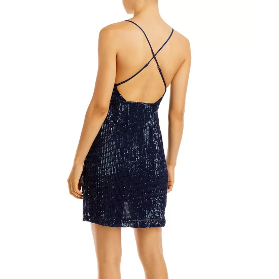 Best Sale 🎁 Ramy Brook Richie Sequined Mini 👗 Dress Deco Rose 🌟 3 Best Sale 🎁 Ramy Brook Richie Sequined Mini 👗 Dress Deco Rose 🌟 - Image 3