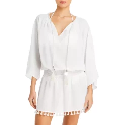Cheapest 🛒 Ramy Brook Katana 👗 Dress Swim Cover-Up White 😉