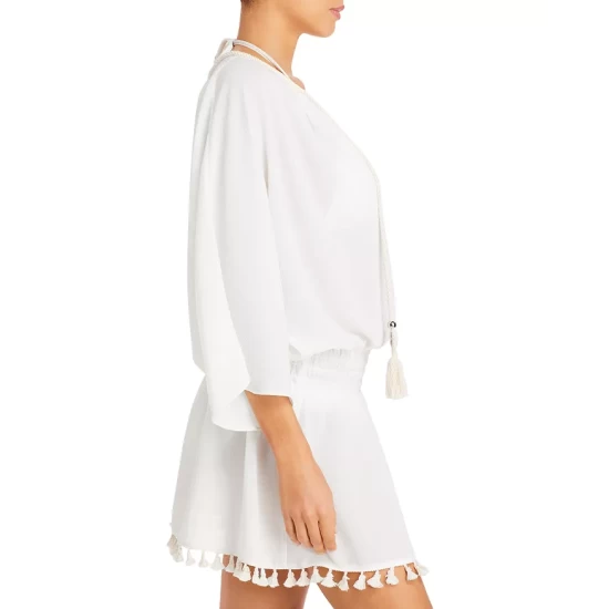 Cheapest 🛒 Ramy Brook Katana 👗 Dress Swim Cover-Up White 😉 4 Cheapest 🛒 Ramy Brook Katana 👗 Dress Swim Cover-Up White 😉 - Image 4