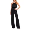 Best Pirce 🔔 Ramy Brook Asymmetric Embellished Sleeveless Jumpsuit Black ⌛