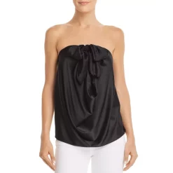 Best Pirce 🧨 Ramy Brook Harriet Sleeveless Convertible Satin Halter Top Black 😀 -US Ramy Brook Sales 2022 unnamed file 356