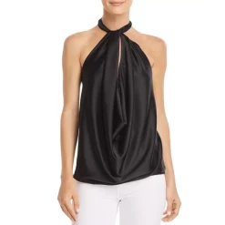 Best Pirce 🧨 Ramy Brook Harriet Sleeveless Convertible Satin Halter Top Black 😀 -US Ramy Brook Sales 2022 unnamed file 357