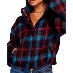 Best reviews of 🌟 Ramy Brook Arora Plaid Fuzzy Jacket Sangria/ Gemstone Combo 🌟 -US Ramy Brook Sales 2022 unnamed file 374