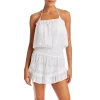 Top 10 😍 Ramy Brook Sallie Embroidered Gauze 👗 Dress Swim Cover-Up White 🥰