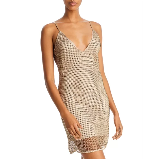 Buy 🤩 Ramy Brook Lila Studded Mesh Slip 👗 Dress Gold Stud 🔔 1 Buy 🤩 Ramy Brook Lila Studded Mesh Slip 👗 Dress Gold Stud 🔔