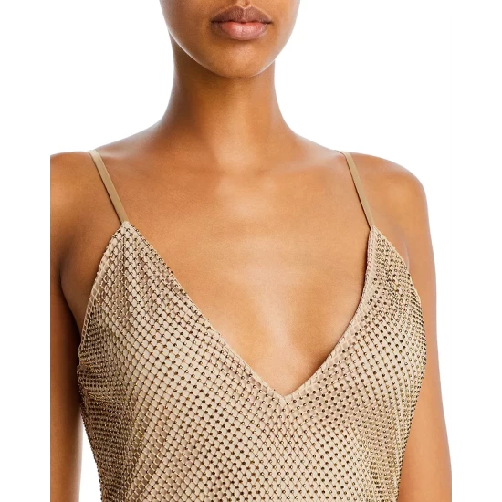 Buy 🤩 Ramy Brook Lila Studded Mesh Slip 👗 Dress Gold Stud 🔔 4 Buy 🤩 Ramy Brook Lila Studded Mesh Slip 👗 Dress Gold Stud 🔔 - Image 4
