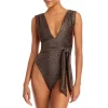 Best reviews of ✔️ Ramy Brook Sparkle Viona One Piece 🩱 Swimsuit Metallic ⌛
