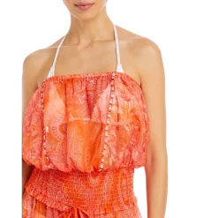 Buy ⭐ Ramy Brook Augustine Cover-Up 👗 Dress - 150th Anniversary Exclusive Orange/pink 🥰 -US Ramy Brook Sales 2022 unnamed file 422