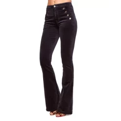 Top 10 🧨 Ramy Brook Helena Velveteen High Rise Flare Pants Navy 💯