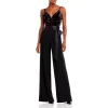 Best Pirce 🌟 Ramy Brook Paige Floral Sash Belt Wide Leg Jumpsuit Valvet Multi 🎁
