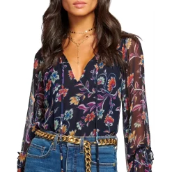 Best reviews of 😍 Ramy Brook Printed Rosalind Top Navy Jardin 🔥 -US Ramy Brook Sales 2022 unnamed file 456