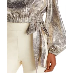 Coupon ⭐ Ramy Brook Lumen Metallic Balloon Sleeve Top Crystal Multi Combo 😀 -US Ramy Brook Sales 2022 unnamed file 51