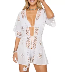Discount 🔥 Ramy Brook Delphine 👗 Dress Swim Cover Up White 🎁