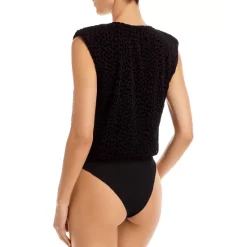 New ✔️ Ramy Brook Regina Bodysuit Black 💯 -US Ramy Brook Sales 2022 unnamed file 552