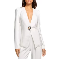 Deals 😀 Ramy Brook Hudson Collarless Jacket Ivory 🎁