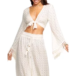 Coupon 🔥 Ramy Brook Elvira Lace Bell Sleeve Cover-Up Top & Glora Crocheted Cover-Up Pants 👍 -US Ramy Brook Sales 2022 unnamed file 574