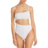 Brand new 🤩 Ramy Brook Jamie Asymmetric One Piece 🩱 Swimsuit - 150th Anniversary Exclusive White 🔔