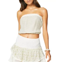 Coupon ๐งจ Ramy Brook Atlis Top Swim Cover-Up Ecru ๐