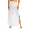 Cheap 🎁 Ramy Brook Athena Textured Swim Cover-Up Pants White 🥰