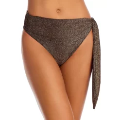 Wholesale 😀 Ramy Brook Sparkle Lura High Waist 👙 Bikini Bottom Metallic 🎁