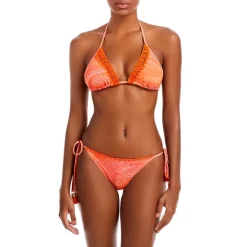 New 🥰 Ramy Brook 🍬 Candy Triangle 👙 Bikini Top - 150th Anniversary Exclusive Orange/pink 👍 -US Ramy Brook Sales 2022 unnamed file 628