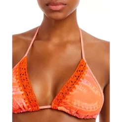 New 🥰 Ramy Brook 🍬 Candy Triangle 👙 Bikini Top - 150th Anniversary Exclusive Orange/pink 👍 -US Ramy Brook Sales 2022 unnamed file 630