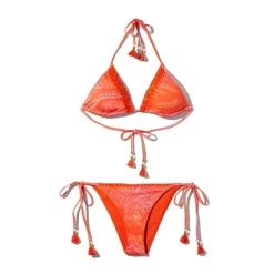 New 🥰 Ramy Brook 🍬 Candy Triangle 👙 Bikini Top - 150th Anniversary Exclusive Orange/pink 👍 -US Ramy Brook Sales 2022 unnamed file 631
