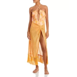 Deals 👍 Ramy Brook Gaia Fringe Swim Cover-Up 👗 Skirt Sunrise Zigzag 🔥 -US Ramy Brook Sales 2022 unnamed file 634