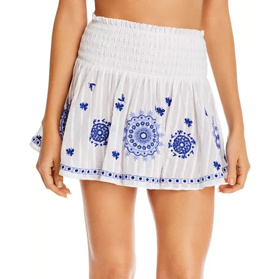 Brand new ๐ Ramy Brook Mini ๐ Skirt Swim Cover-Up White/azure ๐ 1 Brand new ๐ Ramy Brook Mini ๐ Skirt Swim Cover-Up White/azure ๐