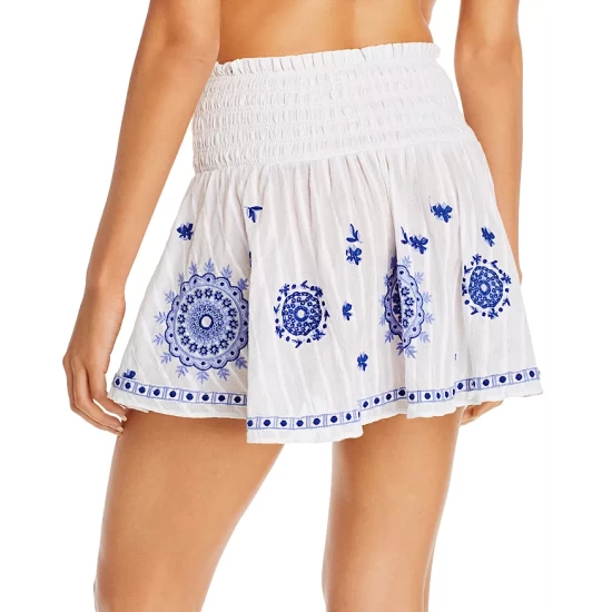 Brand new ๐ Ramy Brook Mini ๐ Skirt Swim Cover-Up White/azure ๐ 2 Brand new ๐ Ramy Brook Mini ๐ Skirt Swim Cover-Up White/azure ๐ - Image 2