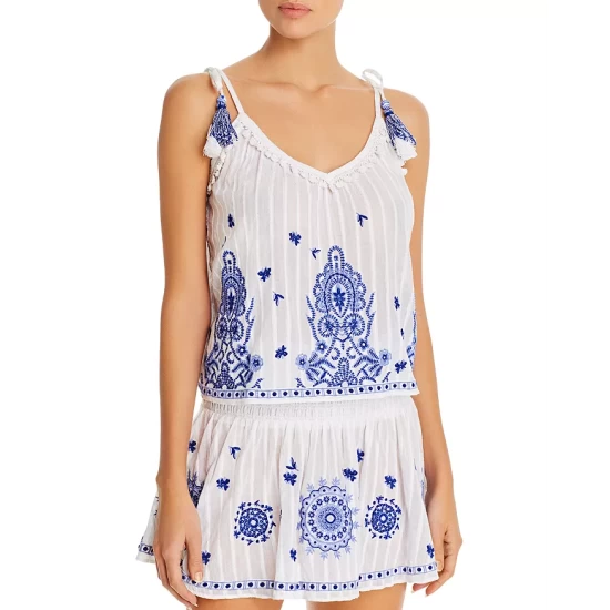 Brand new ๐ Ramy Brook Mini ๐ Skirt Swim Cover-Up White/azure ๐ 3 Brand new ๐ Ramy Brook Mini ๐ Skirt Swim Cover-Up White/azure ๐ - Image 3