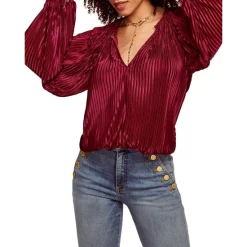 US Ramy Brook Sales 2022 13 Cheapest ๐ Ramy Brook Lenon Pleated Balloon Sleeve Top Plumberry ๐งจ