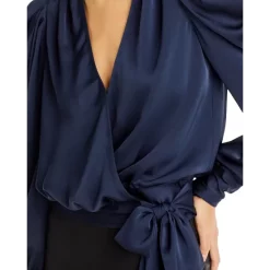 Budget 🎉 Ramy Brook Pauline Cropped Wrap Top Navy ✨ -US Ramy Brook Sales 2022 unnamed file 99